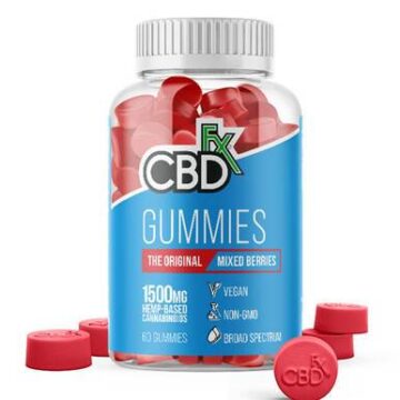 CBDfx CBD Broad Spectrum Original Mixed Berries Gummies - 25mg - 1500mg