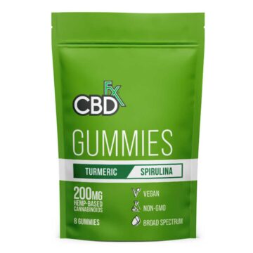 CBDfx CBD Broad Spectrum Turmeric & Spirulina Gummies - 25mg - 1500mg