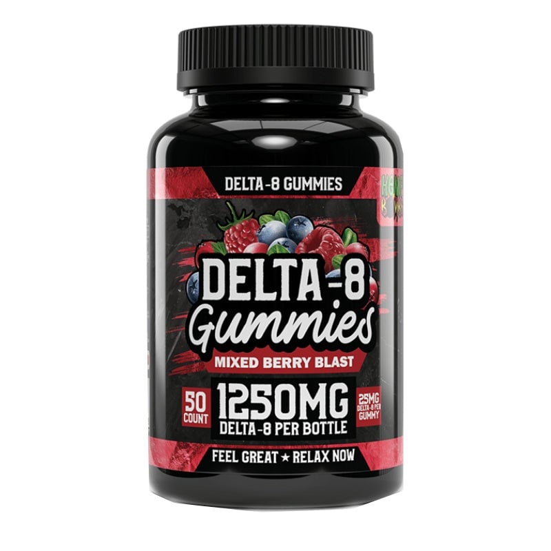 Hemp Bombs Delta 8 THC Gummies - Mixed Berry Blast - 125mg - 1250mg