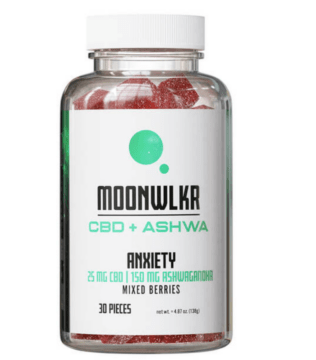 MoonWLKR - CBD Edible - Anxiety Gummies + Ashwagandha - 25mg