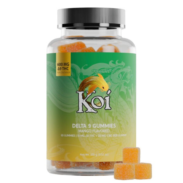 Koi CBD - Delta 9 Edible - CBD:D9 2:1 Gummies - Mango - 30mg