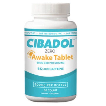 Cibadol ZERO CBD Tablets - Awake Tablet with B12 + Caffeine - 900mg
