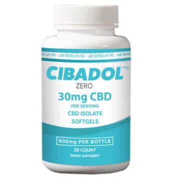 Cibadol ZERO CBD Capsules - Isolate Softgels - 30mg