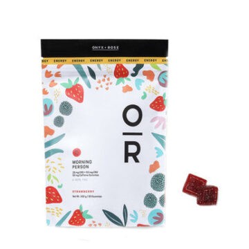 Onyx + Rose - CBD Edible - CBD:CBG Morning Person Gummies - Strawberry - 75mg