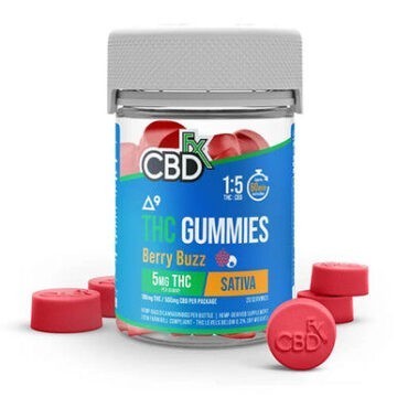 CBDfx Delta 9 Gummies THC/CBD Berry Buzz - 5mg