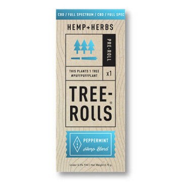 Tree Rolls Hemp Flower Peppermint Full Spectrum Pre-Roll - 0.75g
