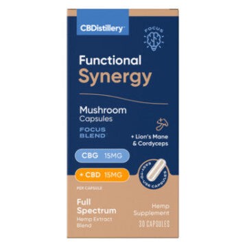 CBDistillery CBD:CBG Function Synergy Focus Mushroom Capsules -30mg