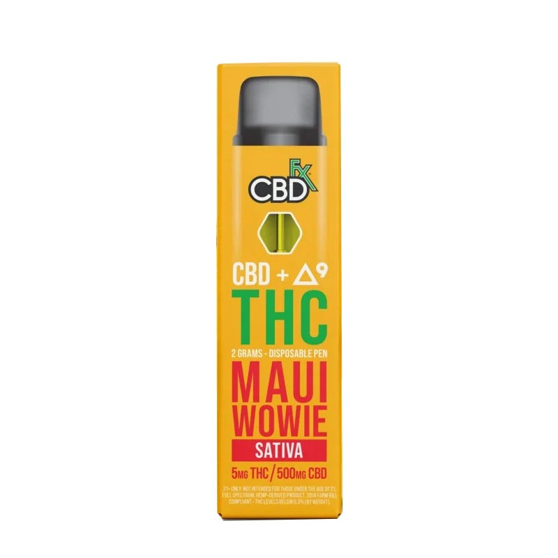 CBDfx CBD Vape Pen Maui Wowie Sativa CBD + Delta 9 Disposable - 2 Grams
