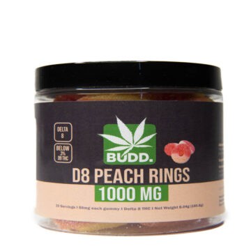 BUDD Delta 8 THC Ring Gummies - Peach - 50mg