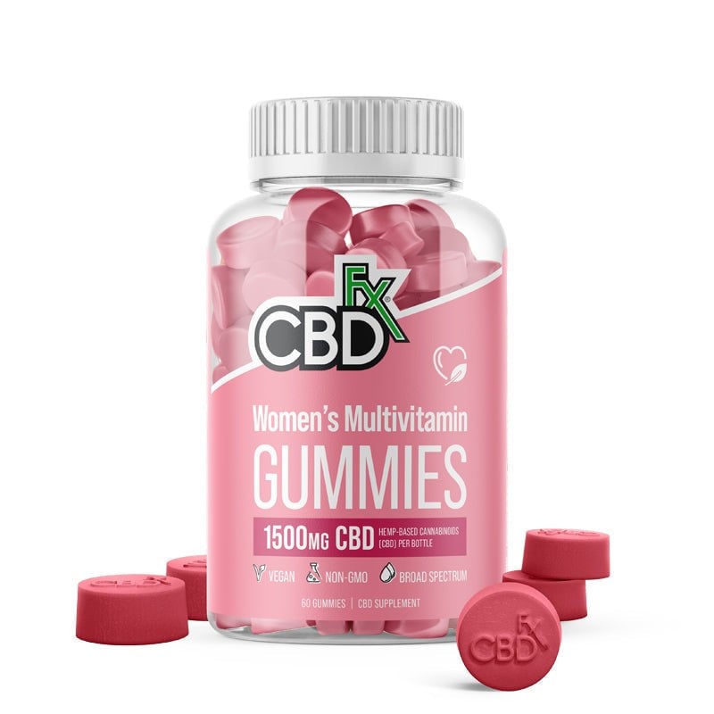 CBDfx CBD Broad Spectrum Womens Multivitamin Gummies - 25mg - 1500mg