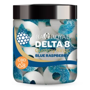 RA Royal Delta 8 THC Gummy Rings - Blue Raspberry - 800mg