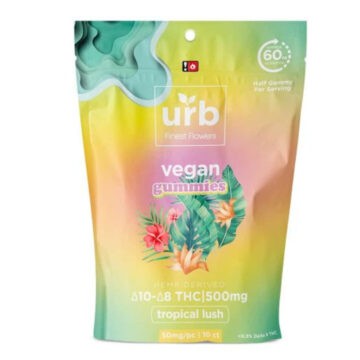 Urb Finest Flowers D8:D10 THC Vegan Gummies - Tropical Lush - 50mg
