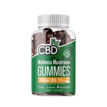 CBDfx CBD Edibles Natural Cherry Mushroom Gummies for Wellness - 50mg