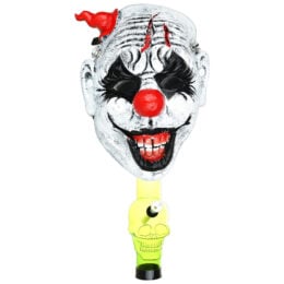 Creepy Clown Gas Mask w/ Acrylic Water Pipe - 8"