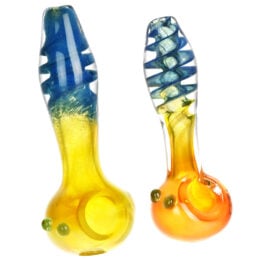 Desert Oasis Glass Hand Pipe w/ Marbles - 4.25"/Colors Vary