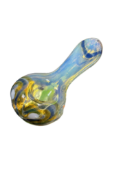 3.5” Blue & Yellow Glass Hand Pipe (1 Pc)