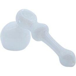 LA Pipes "Ivory Hammer" Glass Hammer Bubbler Pipe