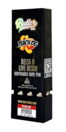 Butter OG Delta 8 Live Resin Disposable Vape 2G - Peach OG (Indica)