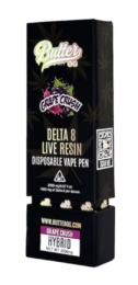 Butter OG Delta 8 Live Resin Disposable Vape 2G - Grape Crush (Indica)