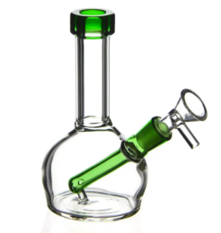 1Stop Glass 6 Inch Round Base Bong – Perfect & Portable