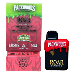 Roar x Packwoods Nug Run Concentrate 3500MG LIVE RESIN THC-B + THC-H, D11 +D8 - Watermelon Zkittlez