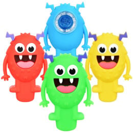 5PC SET - Party Monster Silicone Hand Pipe - 3" / Assorted Colors
