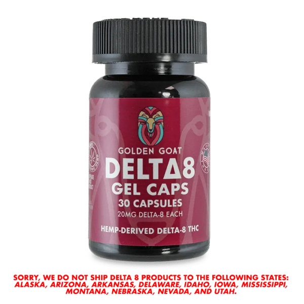 Delta-8 Gel Capsules, 600mg, 30ct
