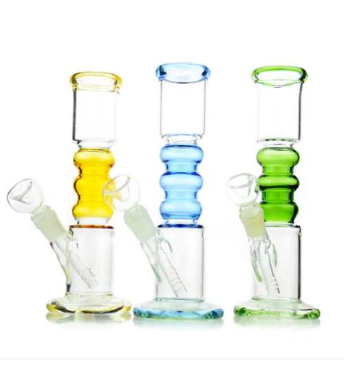 1Stop Glass 10 Inch Straight Tube Bong – Gorgeous Colors & Style