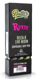 Butter OG Delta 8 Live Resin Disposable Vape 2G - Runtz (Hybrid)