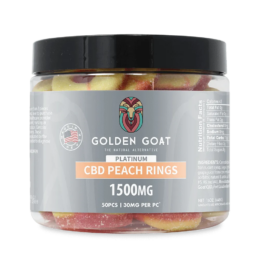Golden Goat Platinum CBD Gummies 1500mg - Peach Rings