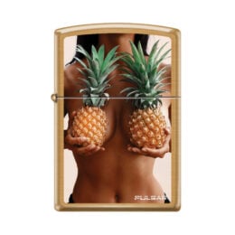 Pulsar Zippo Lighter | Pineapple Women | Brushed Brass