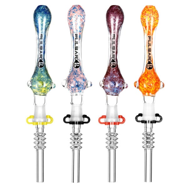 Pulsar Candy Frit Twist Dab Straw - 7.5"/Colors Vary