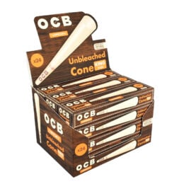 12PC DISPLAY - OCB Virgin Unbleached Cones