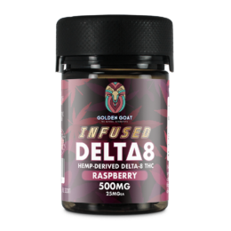 Infused Delta-8 Gummies, 500mg – Raspberry, 20ct
