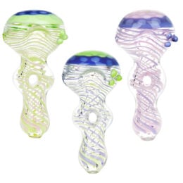 Subverted Striation Honeycomb Spoon Pipe - 3.75" / Colors Vary
