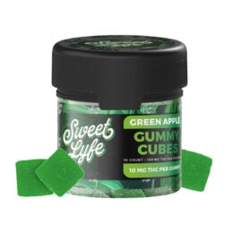 Vegan Gummies 100MG D9 THC- 2oz Jar Green Apple