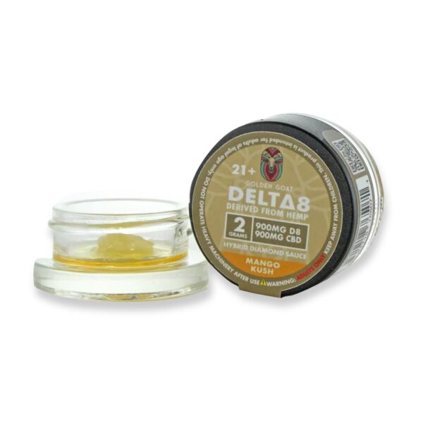Golden Goat Delta 8 Diamond Sauce 1800mg - Mango Kush - 2g