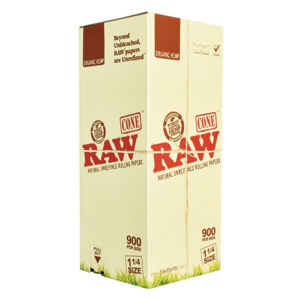 900PC BOX - RAW Organic Hemp Cones - 1 1/4"