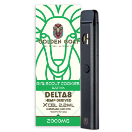 Delta-8 THC Vape Device, 2000mg, Rechargeable/Disposable - Girl Scout Cookies
