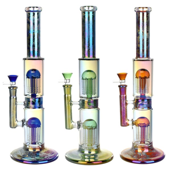 Pulsar Dub Chamber Electro Etched Water Pipe | 13.75" | 14mm F