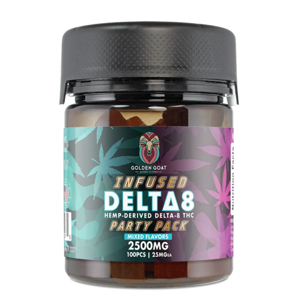 Infused Delta-8 Gummies, 2500mg – Party Pack – Mixed Flavors, 100ct
