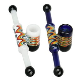 Two-Person Wavelength Bubbler Pipe - 8.5"/Colors Vary