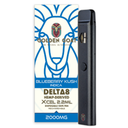 Delta-8 THC Vape Device, 2000mg, Rechargeable/Disposable - Blueberry Kush
