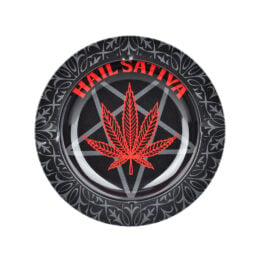 Hail Sativa Round Metal Ashtray - 5.25"