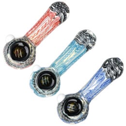 Simply Squiggled Glass Spoon Pipe - 4.25" / Colors Vary