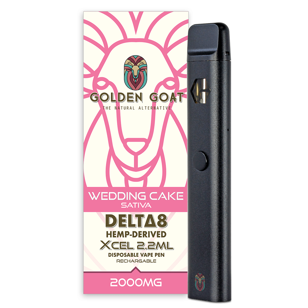 Delta-8 THC Vape Device, 2000mg, Rechargeable/Disposable - Wedding Cake