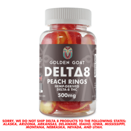 Delta 8 Gummies 500mg - Peach Rings