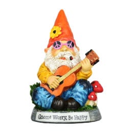 Gnome Worry Be Happy Resin Figurine - 4.5"