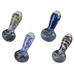 Frit & Cord Worked Spoon Hand Pipe