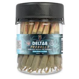 Delta 8 Doobies, King Size Jar, 50ct 100MG - Sour Diesel